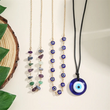 Ladies Turkish Evil Eye Lucky Amulet Necklace