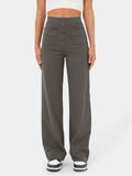 Women's High-Rise Buttoned Stretch Flexi Pants