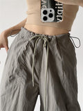 Daily Wear Casual Drawstring Ankle-Tied Baggy Trousers for Female