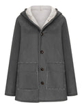 Women's Vintage Mid-length Fleece Lined Hooded Coats