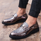 Men's Glitter Sequins Party Wedding Thick-Soled Formal Shoes