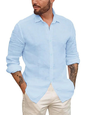 Men's Relaxed Button Up Turn-Down Collar Shirts