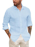 Men's Relaxed Button Up Turn-Down Collar Shirts