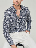 Stylish Printed Turn-down Collar Holiday Shirt for Male