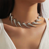 Chunky Metal Chilli Shaped Necklace for Women