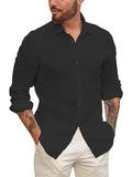 Men's Relaxed Button Up Turn-Down Collar Shirts