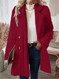 Candy Color Keep Warm Fluffy Mid-Length Coat for Lady