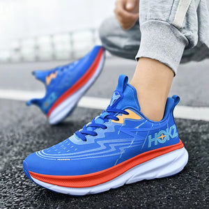 Men's Contrast Color Letter Print Running Luminous Sneakers