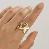 Women's Simple Vogue Gold & Silver Star Rings