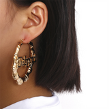 Women's Letter "Babygirl" Hollow Out Rugged Earrings