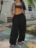 Street Baggy Drawstring Casual Pants for Women