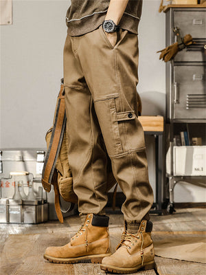 Men's Solid Color Camouflage Spring Autumn Multi-Pocket Pants