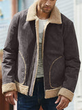 Men Cozy Leisure Lapel Faux Fur Winter Coats