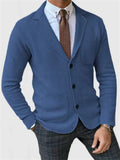 British Style Slim Fit Notched Lapel Button Up Coat for Men