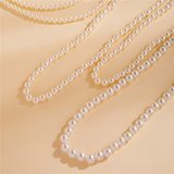 Women's Multilayer Artificial Pearls Graceful Party Necklaces