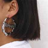 Women's Letter "Babygirl" Hollow Out Rugged Earrings