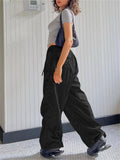 Street Baggy Drawstring Casual Pants for Women