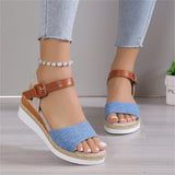 Female Ankle Buckle Strap Non-slip Platform Sandals