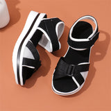 Women's Leisure Cutout Strappy Velcro Sandals