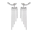 Sparkling Rhinestone Tassel Earrings for Women