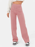 Women's High-Rise Buttoned Stretch Flexi Pants