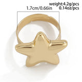 Women's Simple Vogue Gold & Silver Star Rings