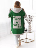 "Be Nice & Be Cool" Contrast Color Cashmere Swearters for Women