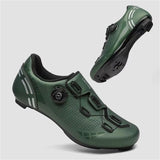 Men's Adjustable Spin Buckle Lock-Free Road Cycling Sneakers