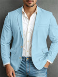 Men's Lightweight Lapel Slim Fit Button Up Suit Coat