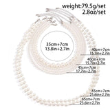 6Pcs/Set French Luxury Layered Imitation White Pearl Necklaces