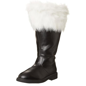 White Fluffy Christmas Santa Claus Boots for Men