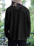 Autumn Leisure Round Neck Long Sleeve Basic Shirt for Men