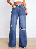 Women's New High-rise Loose Slimming Ripped Jeans
