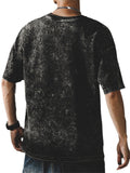 Men's Paisley Letter Print Trendy Crew Neck Shirt