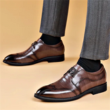 Letter G Design British Style Dress Shoes for Male