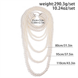 Women's Multilayer Artificial Pearls Graceful Party Necklaces