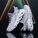 Stretchy Knitted Mesh Breathable Running Fitness Sneakers for Men