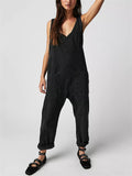 Plus Size Casual Durable Denim Jumpsuits for Ladies