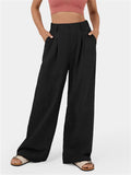 Women's Simple Chic High-Rise Wide Leg Pants