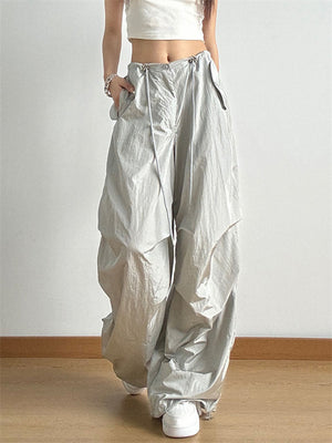 Women's Fashion Casual High Waist Baggy Cargo Pants