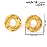 Exaggerated Hollow Circle Statement Earring for Women