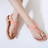 Ladies Elastic Ankle Strap Summer Beach Open Toe Sandals