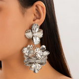 Female Vogue Faux Pearl Flower Drop Earrings