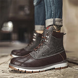 Men's Cool Waterproof High-top Warm Fur Snow Boots