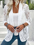 Elegant Lace See-Through Coat for Women