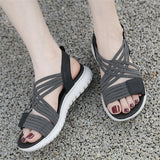 Cozy Open Toe Cross Strap Beach Sandals for Women