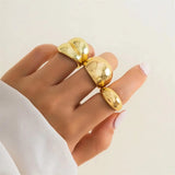 3Pcs/Set Exaggerated Chunky Glossy Knuckle Rings for Women