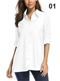 Women's Travel Vacation Sun Protection Long Sleeve Button Shirt