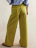 Low-rise Striped Drawstring Pants for Women