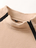 Men's Simple Artificial Fleece Stand Collar Tactical Sweatshirts